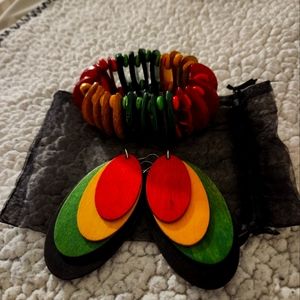 Earrings and Bracelet